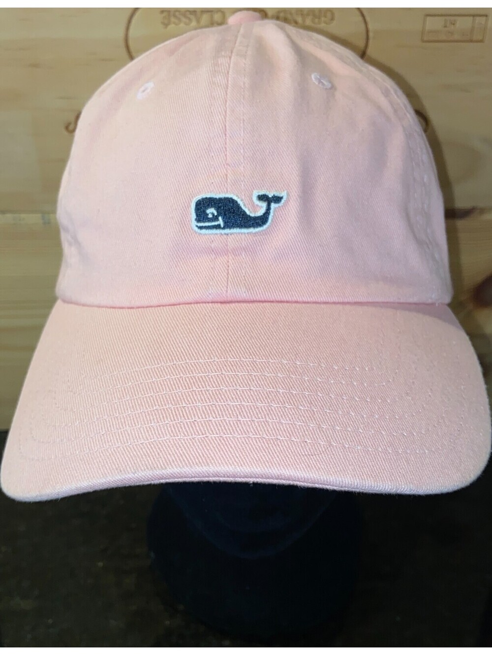 Vineyard Vines Hat Cap Strap Back Pink Cotton Adjustable Whale Logo Preppy EUC!